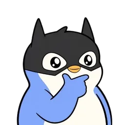 curiousapple — penguin in a batman cowl